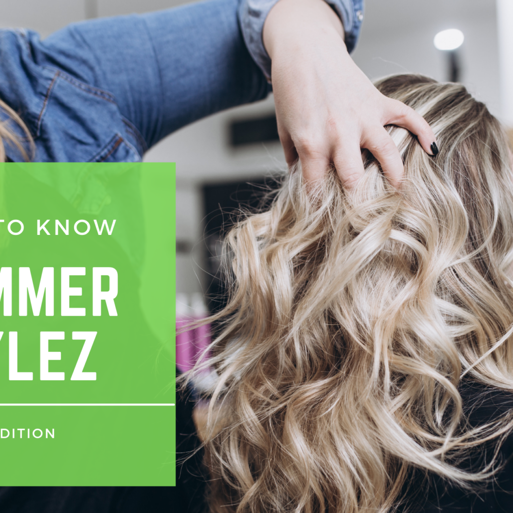Minimal-Photocentric-Job-Hunting-Blog-Banner-2 hairdresser styling the hottest trends, a beautiful blonde balayage in the salon, in the summer 2021